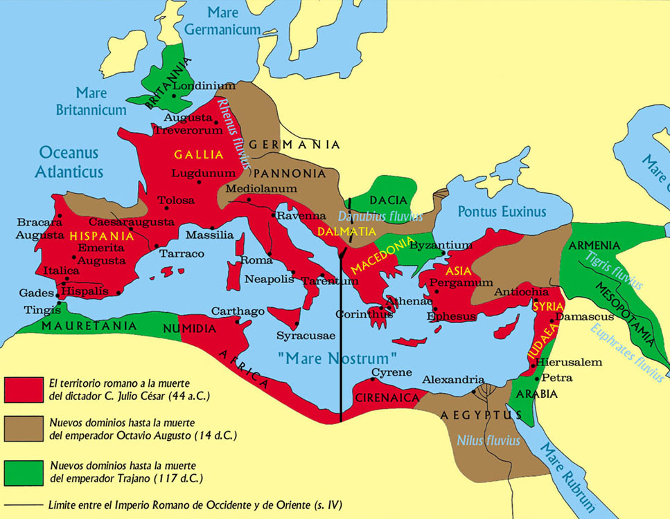 Extensión del Imperio romano