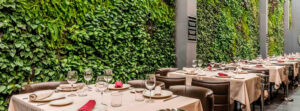 Se puede crear un jardín vertical para restaurantes