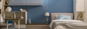 Diseño interior en tono azul