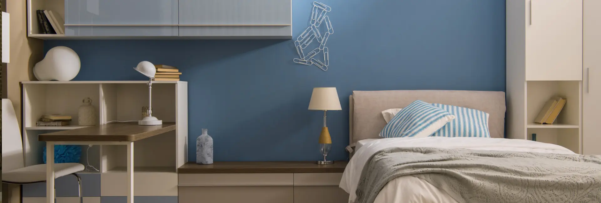 Diseño interior en tono azul Diseño interior en tono azul