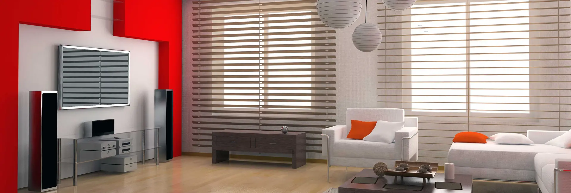 Diseño interior en tono rojo Diseño interior en tono rojo